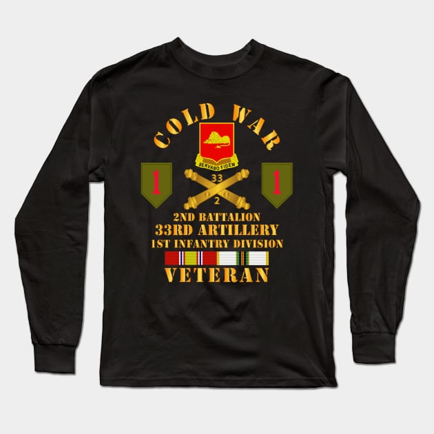 Cold War  Vet - 2nd Bn 33rd Artillery - 1st Inf Div SSI - V2 Long Sleeve T-Shirt by twix123844